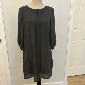 H&M Grey Shift Dress 3/4 Sleeves size 4